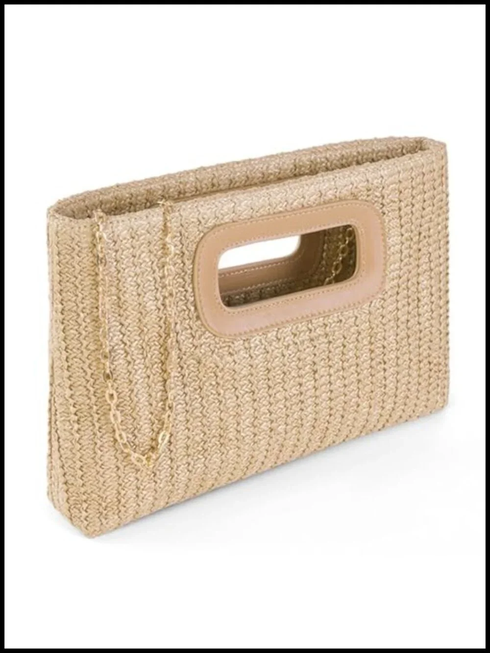 Straw Clutch Purse Woven Rattan Envelope Bag Top Handle Crossbody Handbag
